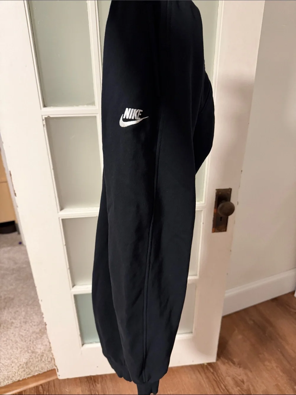 Nike Kids Black Joggers with White Logo